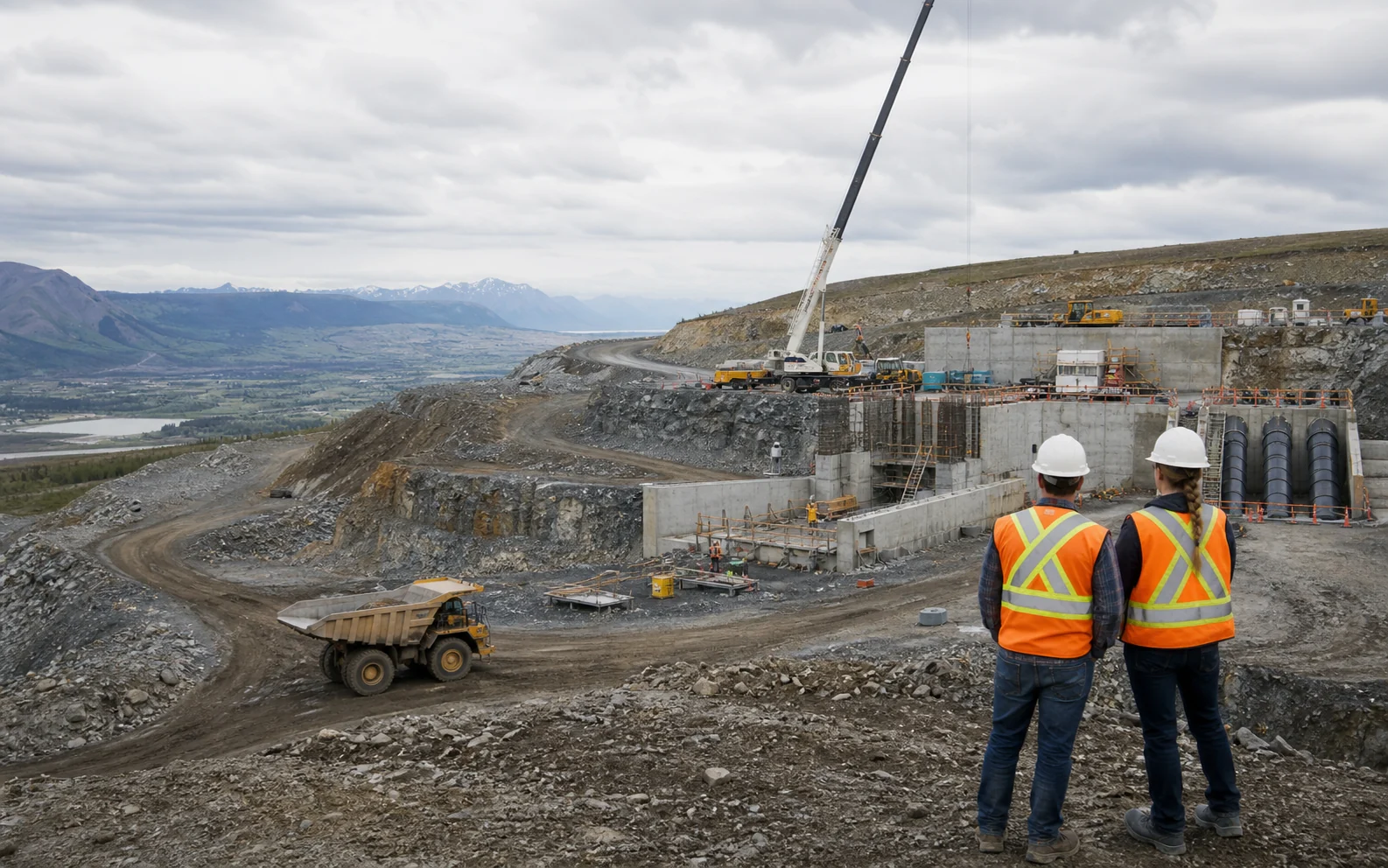 Heavy-civil water infrastructure under construction